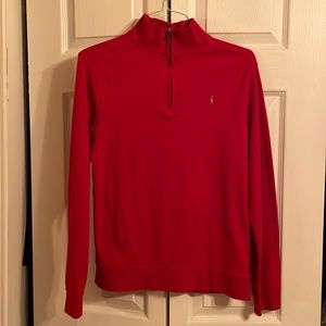 Polo Ralph Lauren Boys XL (18-20) Red 3/4 zip up